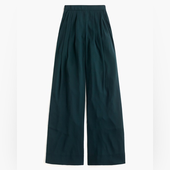 collection Pants - Collection By J.Crew Green pull-on wide-leg pant Size 8